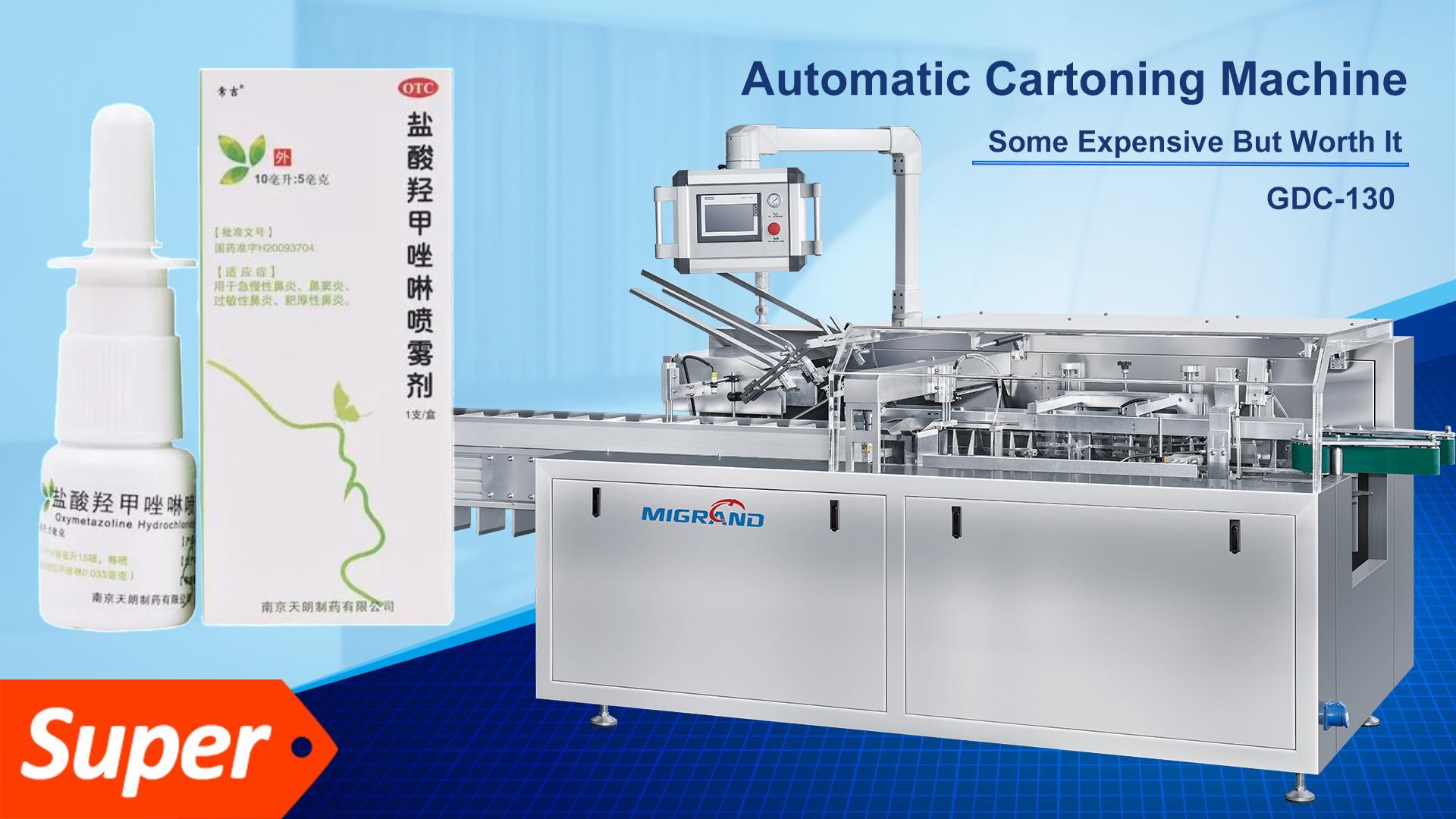 Inde - Machine d'encartonnage par pulvérisation nasale