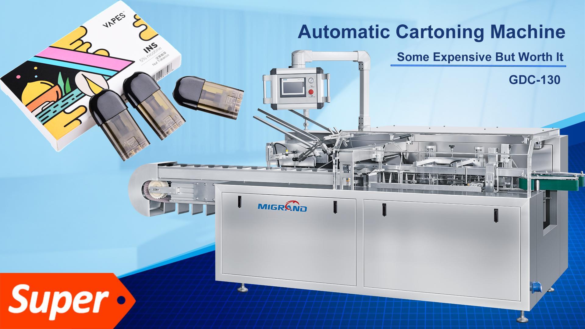 Ligne de machines de cartonnage et d'étiquetage de dosettes Indonésie-Vape