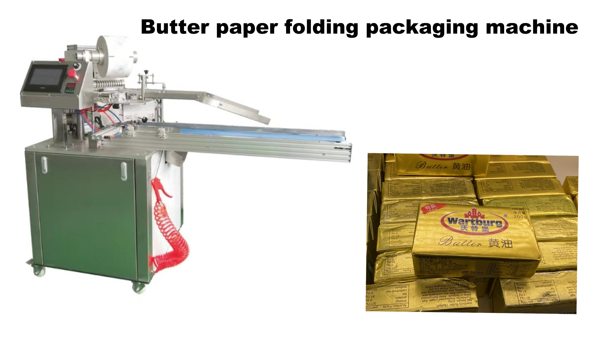 Machine d'emballage pliant en feuille de beurre