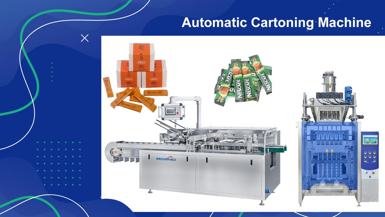Ligne de production de la machine d'emballage à sachet vertical multi-rang et de la machine à cartons multi-sacs vers l'Europe