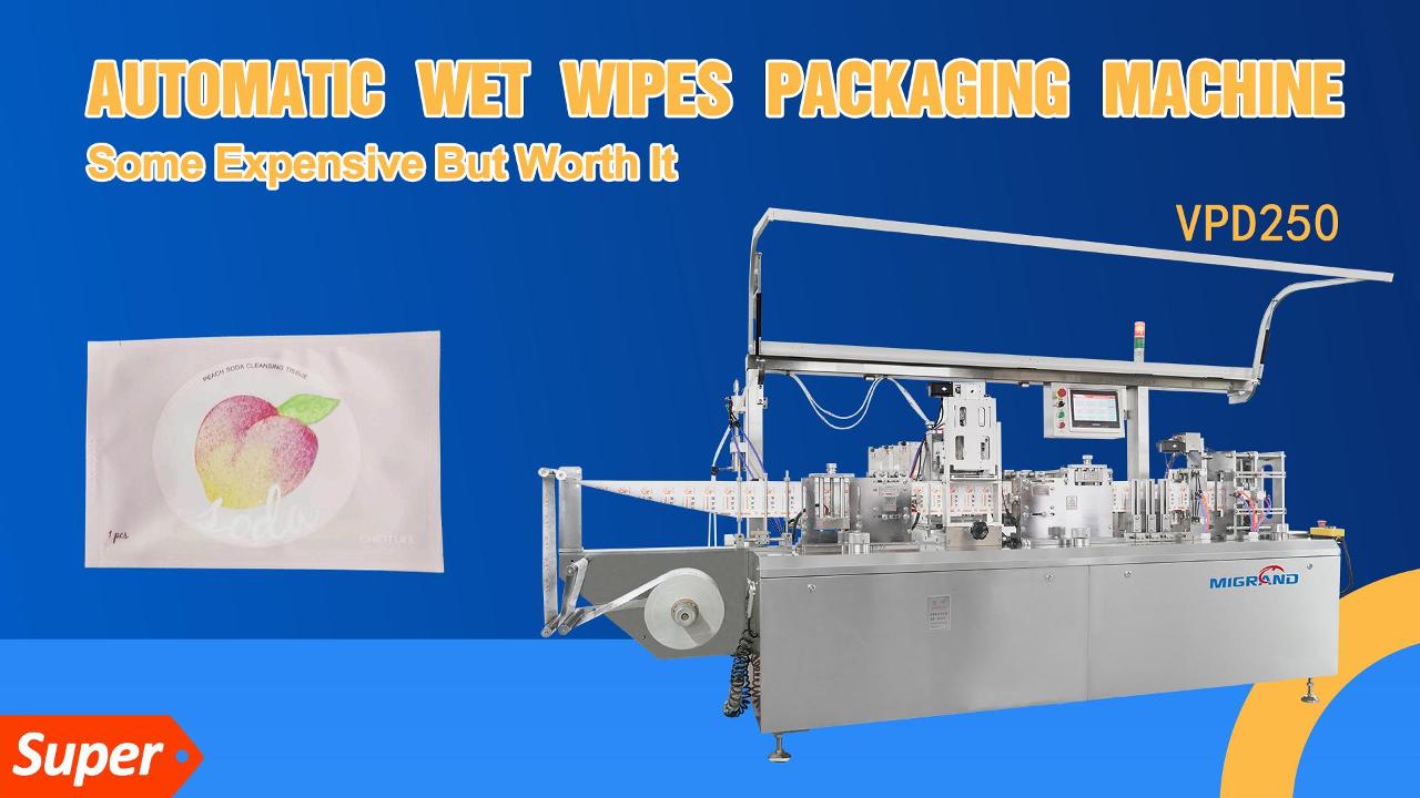 Machine de conditionnement de lingettes humides pour l'exportation vers la Russie