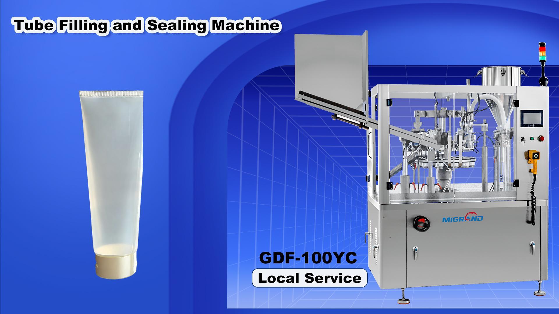 Machine de remplissage et de scellage de tubes GDF‑100YC sur mesure pour le Mexique｜ Démonstration de tubes de sauce non standard de 300 g à 460 g